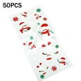 thumbnail image 2 of Bewildely 50 bolsas de celofán navideñas para fiestas, galletas, dulces, regalos, bolsas para galletas Kits de decoración para fiestas muñeco de nieve de navidad, 2 of 6