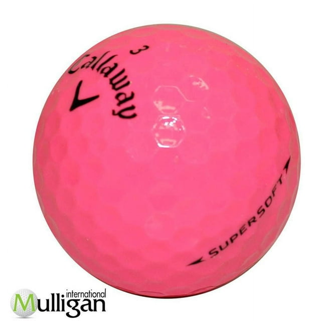 Mulligan - 60 Callaway Supersoft 5A Recycled Used Golf Balls, Pink