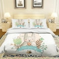 thumbnail image 1 of 3D Cartoon Rabbit Flower Quilt Cover Set Bedding Set Pillowcases 36, 1 of 3