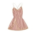 thumbnail image 4 of GHSOHS Robes for Women Nightgowns Bath Robes Female Silk Like Sexy Lace Nightgown Summer Thin Style Breathable Sling Dress Home Clothes Sleepwear Sleepshirt Robe Pajamas, 4 of 4