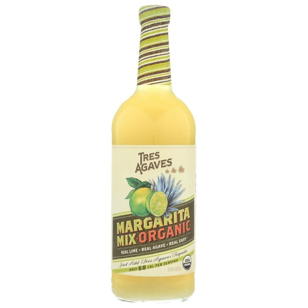 Tres Agaves Organic Lime Margarita Mix, 1 Liter Bottle