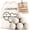White, variant on Wool Dryer Balls Organic XL 6 Balls per Pack by Loaddvni, Save Time,Money,Energy.