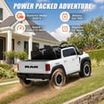 thumbnail image 6 of RAM 24V Kids Ride on Truck Cars, Ride on Toys with Remote Control, Electric Car for Kids 2 Seater, Powered Toddler Car with Bluetooth MP3 4 Wheels Suspension for Boys Girls, White, 6 of 8