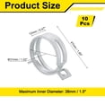 thumbnail image 2 of 10Pcs Spring Band Type Action Fuel/Silicone Vacuum Hose Pipe Clamp, 38mm Low-Pressure Air Spring Hose Clip Clamp for Automotive Oil Pipe Water Pipe, Silver, 2 of 6
