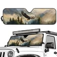 thumbnail image 2 of Yuyamidu Eagle Windshield Sun Shade Compatible with Jeep Wrangler JK JL Foldable Car Sunshade Heat Shield Windshield Cover, 2 of 7