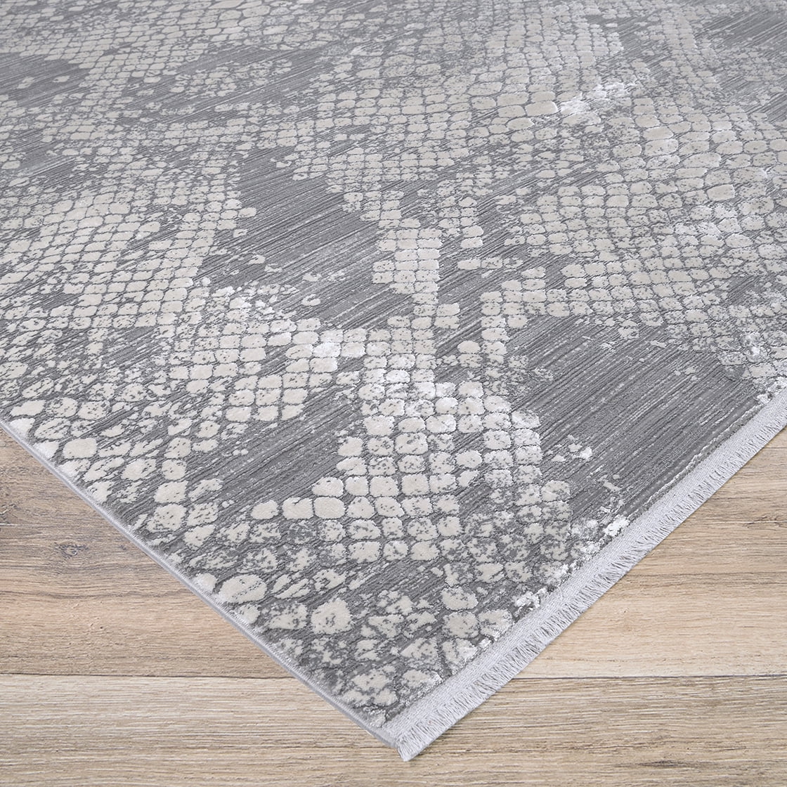 Couristan Siena Inverno 6'6" x 9'6" Grey-Ivory Area Rug