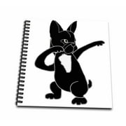 Funny Cute Black French Bulldog Dabbing Dab Dancing Drawing Book 8 x 8 inch db-273480-1