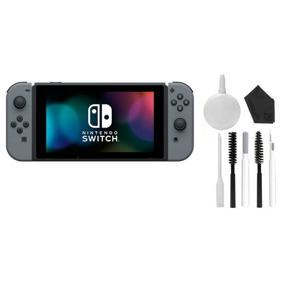 Pre-Owned Nintendo Switch - Gray & Gray Joy-Con with BOLT AXTION Cleaning Kit Bundle