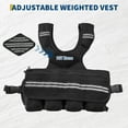 thumbnail image 4 of Adjustable Weighted Vest for Women Men,Weighted Walking Vest with Reflective Strips and Mesh Pockets,Strength Training Weight Vests for Running GYM Home Workout, 4 of 8
