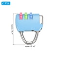 thumbnail image 2 of 3 Digit Combination Padlock 1.6Ft Security Cable Bike Chain Lock, Blue 1 Set, 2 of 7