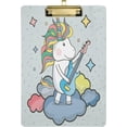 thumbnail image 1 of FMSHPON Beautiful UnicornGuitar Starry Clipboard Hardboard Wood Nursing Clip Board and Pull for Standard A4 Letter 13x9 inches, 1 of 8