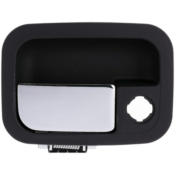 Dorman 760-5408 Front Passenger Side Exterior Door Handle for Specific Kenworth / Peterbilt Models, Chrome Lever and Black Housing