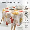 thumbnail image 4 of Fall Round Tablecloths 60 Inches Autumn Thanksgiving Maple Leaf Decorative Round Table Cloth Fall Decor Washable Reusable Circle Table Cover for Home Kitchen Party Dining Room Outdoor Patio, 4 of 6