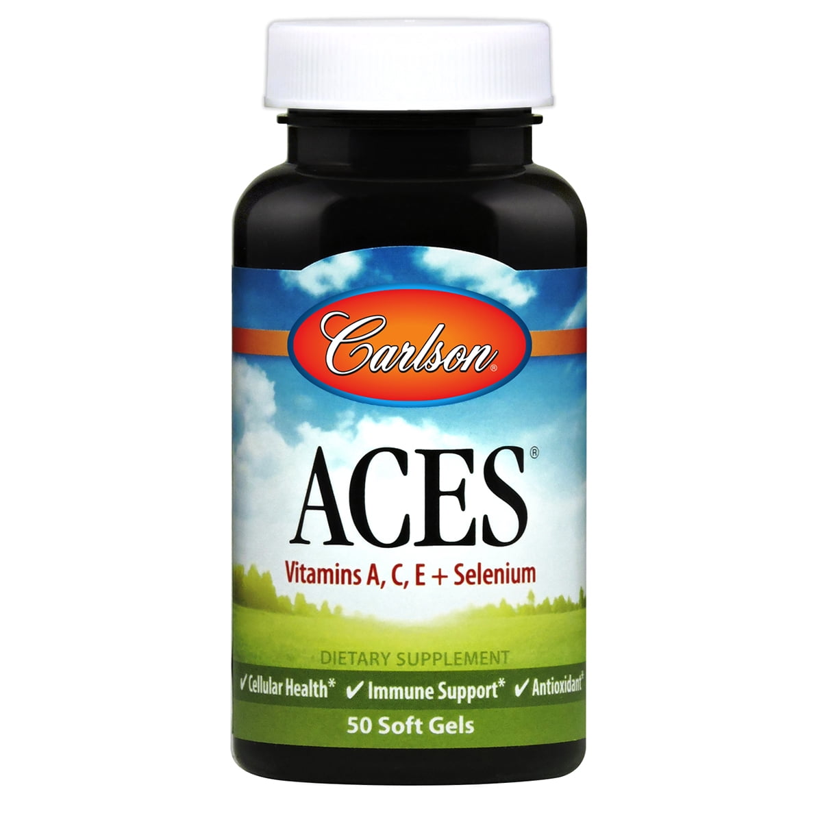 Carlson - ACES, Vitamins A, C, E + Selenium, Cellular Health & Immune Support, Antioxidant, 50 Softgels