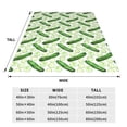 thumbnail image 3 of Bixox Fleece Blanket Green Cucumber1 Pattern Super Soft Double-Sided Microfiber Flannel Blanket for Sofa, Bed, Couch,Suitable for All Seasons - 50"x40", 3 of 5