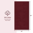 thumbnail image 6 of American Soft Linen Luxury 40x80 Oversized Bath Sheet, 100% Cotton XL Turkish Bath Sheet Towel, Bordeaux Red, 6 of 10