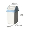 thumbnail image 3 of Liter Small Trash Can with Swing Top Lid Plastic Kitchen Garbage with Lid Small Trash Bin for Bathroom Office Bedroom Kitchen Waste Outdoor, 3 of 4