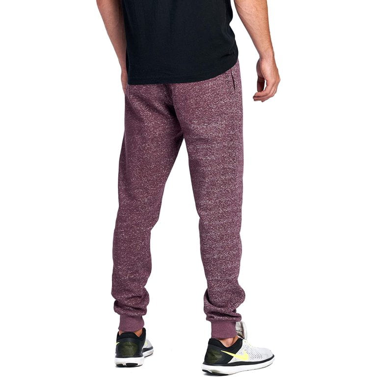 PROGO USA Men's Joggers Sweatpants Basic Fleece Marled Jogger Pant Elastic  Waist, B & W Camo, X-Small : : Clothing, Shoes & Accessories