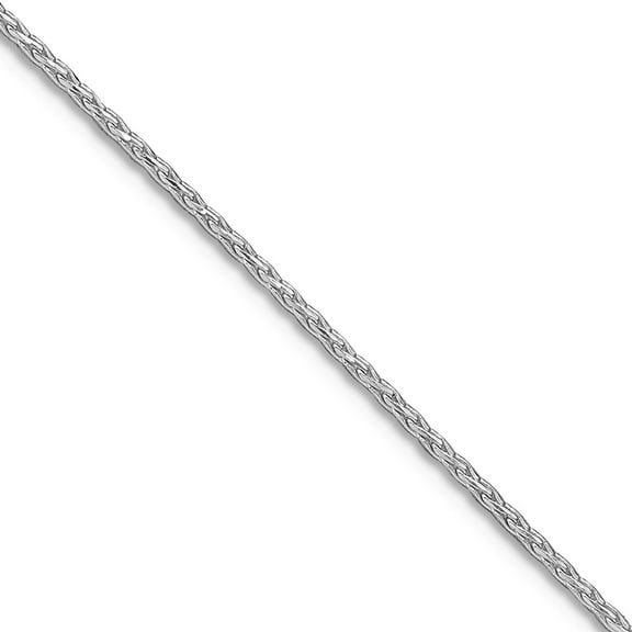 925 Sterling Silver Rhodium Plated 1.25mm Sparkle-Cut Round Spiga Chain Necklace 18 Inch Chain Necklace for Women and Me