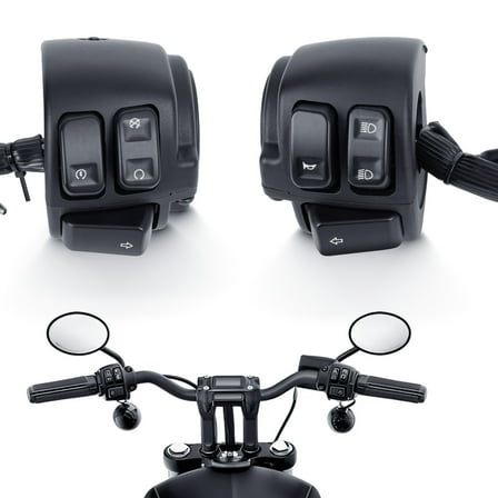 Motorcycle 1" 25mm Handlebar Control Switch Wiring Harness For Harley Sportster XL883 1200 Dyna V-ROD Softail 96-2012