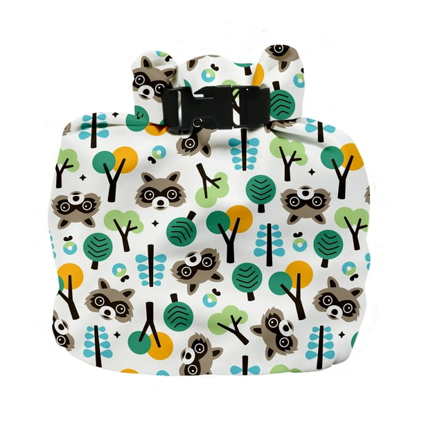 Bambino Mio, wet diaper bag, raccoon retreat