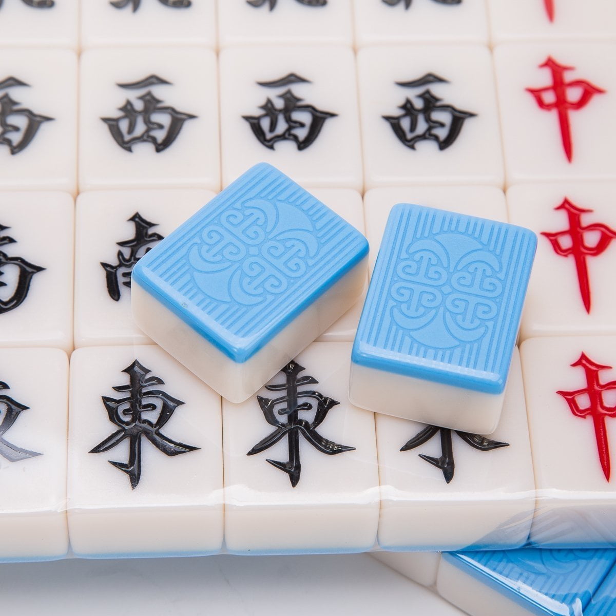 Peças de melamina numeradas em chinês Mahjong GG 144 Azulejos de 3