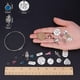 thumbnail image 3 of 1 caja de 98 abalorios de alambre expandibles para hacer pulseras, kit de inicio para hacer joyas, de 2,6 pulgadas, ajustables, en blanco, para colgantes, accesorios de joyería artesanal., 3 of 7