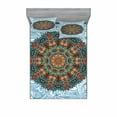 thumbnail image 2 of Ambesonne Mandala Fitted Sheet & Pillow Sham Set, Oriental Ornament, Twinxl, Multicolor, 2 of 3