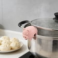 thumbnail image 4 of Cute Pig Silicone Pot Lid Clip - Boil Over Spill Stopper Steam Vent, Pot Lid Holder for Soup Stew Stockpot, Avoid Mess on Stovetop Kitchen Gadget, 4 of 6