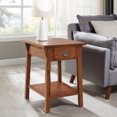 thumbnail image 3 of Leick Home 9059-RS Mission End Table with Drawer, Made with Solid Wood, Side Table for Living Room, Bedroom, and Offices, Russet Finish, 3 of 18