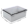 thumbnail image 3 of Miumaeov Junction Box, Hinged Cover Stainless Steel Latch Project Box Enclosure, ABS Plastic IP67 Waterproof Dustproof Electrical Project Case with 2 Cable Gland (13.8x9.8x5.9 inch), 3 of 7