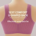 thumbnail image 5 of yievot Women's Bra Soild Wire Free Underwear One-Piece Bra Everyday Front Buckle Underwear Comfort Wireless Bra, 5 of 6