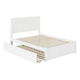 thumbnail image 3 of Leo & Lacey Full Wood Platform Bed with Footboard and Twin Trundle in White, 3 of 6