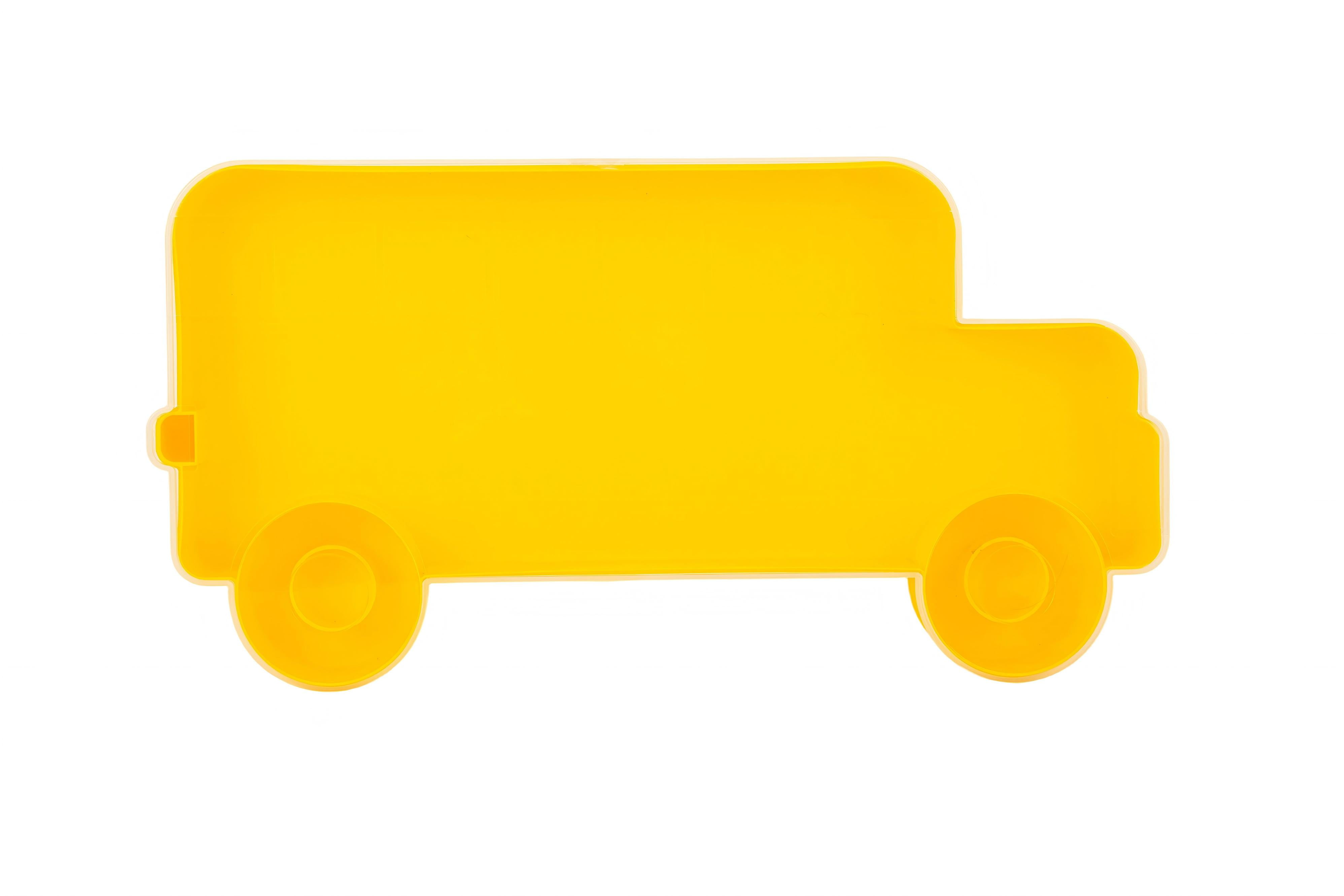 Pen+Gear Bus-Shaped Storage Container, Yellow, 15.5" x 8"