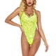 thumbnail image 3 of Ropa interior sexy para mujer Ropa interior de malla de encaje Ropa de dormir para adultos, Verde fluorescente, S Scienceny XX000079-03, 3 of 7