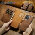thumbnail image 3 of For iPhone 13 Pro Max DG.MING Crazy Horse Texture Detachable Magnetic Leather Phone Case,Brown,For iPhone 13 Pro Max, 3 of 9