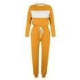 thumbnail image 4 of YUGYXL Sweatsuits Women 2 Piece Outfit Lounge Travel Outfits Casual Jogger Sets Plus Size Sweat Suits Comfy Fall Sets Orange XXXXL, 4 of 5