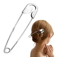 thumbnail image 3 of Ljudmp Funny Pin Shape Design Hair Pins Heart Hair Clip For Women Metal Long Bun Plate Hairpin Hair Insert Hair Sticks Accessories for Thick Long Hair Silver 2pcs, 3 of 4