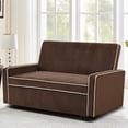 thumbnail image 7 of DEALTOPS Pull Out Loveseats Sleeper Sofa Bed, Brown, 7 of 7