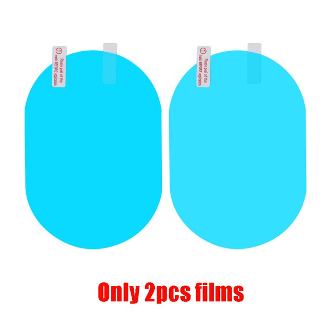 Pegatinas transparentes para espejo retrovisor de coche, 10 Uds., 100x150mm, con toallitas impermeables, película impermeable antivaho, accesorios para automóviles zhangyuxiang LED