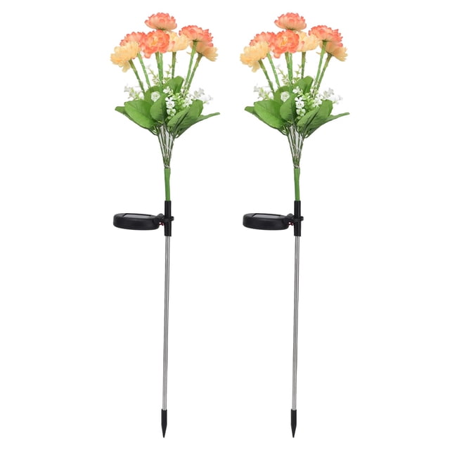 2 PCS Luces de Jardín Solar Luces de Flores Solar LED para Patio de Jardín Patio de Jardín
