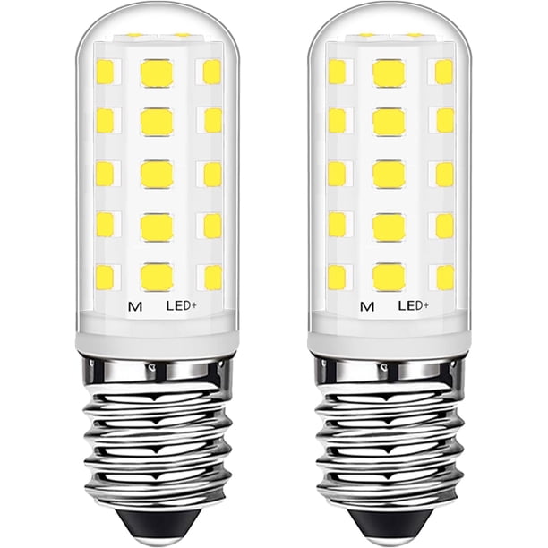 Bombilla LED E14, 3 W, luz blanca fría, 6000 K, 28 W, 33 W, equivalente a halógeno, ahorro de energía, E14, tornillo Edison pequeño, bombillas LED para máquina de coser de campana de congelador, AC220-240 V, 2 unidades Zhivalor BST3057082