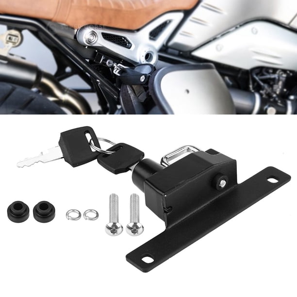 Bloqueo De Casco De Motocicleta, Gancho De aleación De Durabilidad Compacta, Instalación Fácil, 2 Claves, Para El Modelo De Nueve T 2017-2018, Hecho De aleación De Aluminio