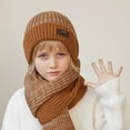thumbnail image 4 of SILVERCELL Winter Boys' Outdoor Warm and Plush Knitted Woolen Hat + Scarves + Gloves Three Piece Set for 4-9 Years Old, 4 of 9
