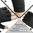 thumbnail image 4 of Graflsoa Copper-Infused Compression Gloves for Arthritis & Carpal Tunnel Relief, Open-Finger Design, Unisex Sizes S/M/L, Black, 4 of 6