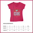 thumbnail image 7 of Ohio Shield Women's V-Neck T-shirt Football Fan Game Day Tailgate Midwest Underdog, 7 of 7