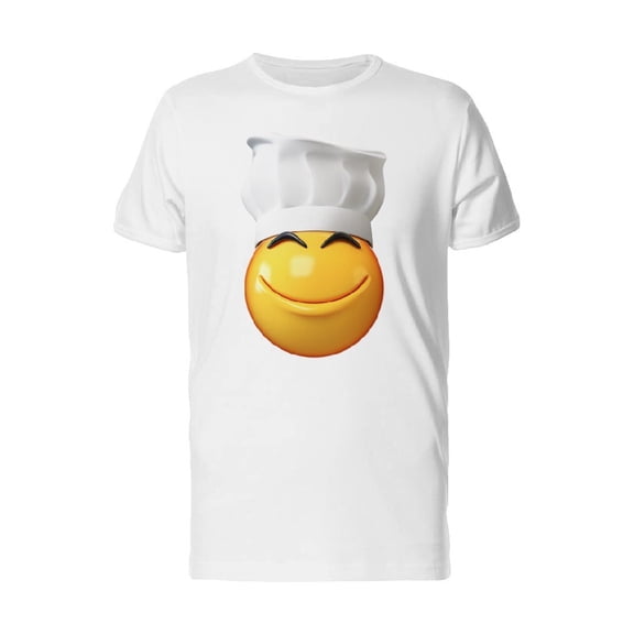 Cute Chef Happy Icon Smiling T-Shirt Men -Image by Shutterstock, Male XX-Large