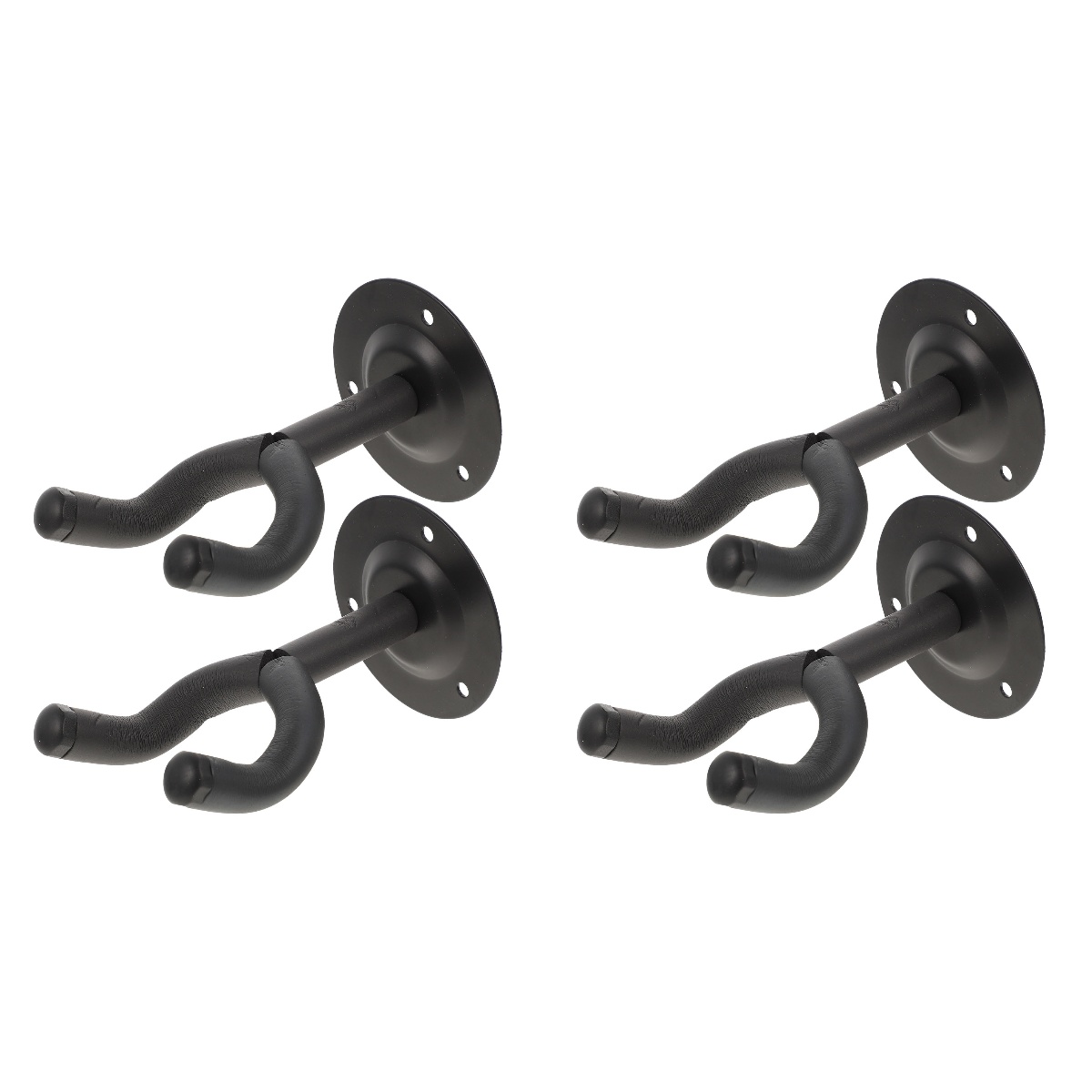 2 Count Guitar Mount Hanger Wall Bass Guitars Mandolin Black