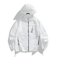 thumbnail image 2 of hotojiny Men's Rain Jacket Lightweight Quick Dry Windbreaker Full Zip Hoodies Fashion Outdoor Fishing Athletic Running Coat, 2 of 4