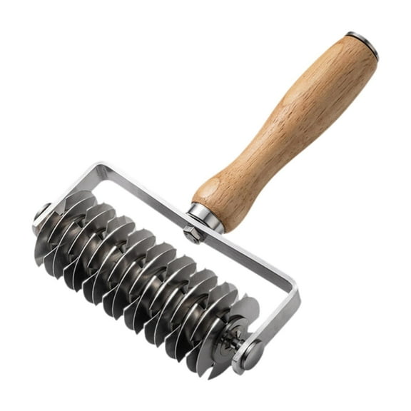 Pastry Lattice Roller Dough Wheel Cutter Baking Tool with Stainless Steel Blade for Pies Pizza Cakes and Bread